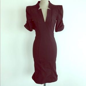 Zac Posen stretch Plum Dress